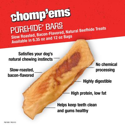 Show full view: Chomp'ems Purehide Bars Dog Treats, 6.35-oz bag slide 4 of 9