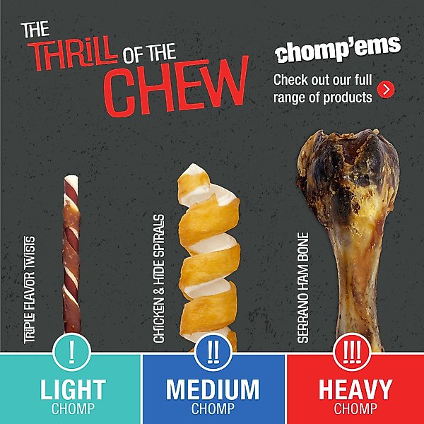 Chomp'ems Purehide Sticks Dog Treats, 8.5-oz bag