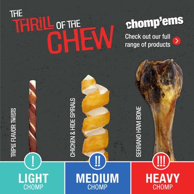 Show full view: Chomp'ems Hide-Free Knot Bones Two-Tone Peanut Butter Dog Treats, 20 count slide 8 of 8