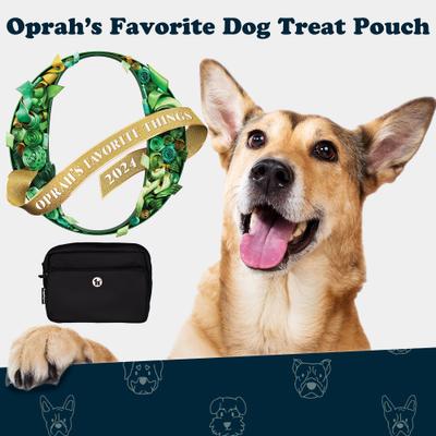Show full view: Puppington 3-in-1 Crossbody Dog Walking Bag & Treat Pouch with Slow Feeding Travel Bowl & Matching Poop Bags, Onyx Black slide 3 of 9