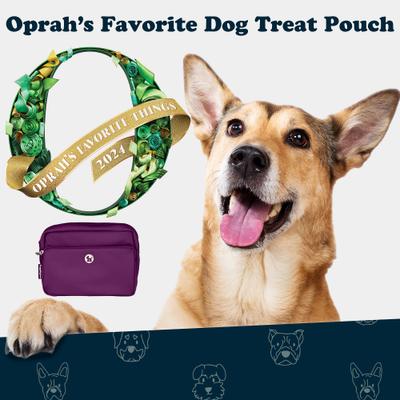 Show full view: Puppington 3-in-1 Crossbody Dog Walking Bag & Treat Pouch with Slow Feeding Travel Bowl & Matching Poop Bags, Plum Wine slide 3 of 9