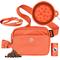 Show in main carousel: Puppington 3-in-1 Crossbody Dog Walking Bag & Treat Pouch with Slow Feeding Travel Bowl, Reflective Leash & Matching Poop Bags, Poppy Orange slide 1 of 9