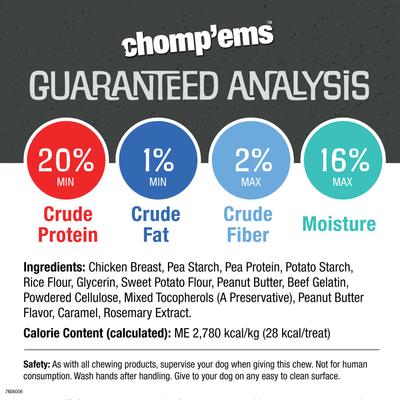 Show full view: Chomp'ems Hide-Free Chicken Sticks Dog Treats, 10 count slide 6 of 8