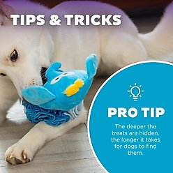 Outward Hound Stuff N' Snuffle Squeaky Plush Snuffle Ball Puzzle, Elephant Dog Toy, Blue slide 2 of 8