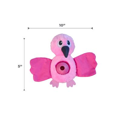 Show full view: Outward Hound Hide-Ablez Plush Puzzle with Treat Ball, Flamingo Dog Toy, Pink slide 8 of 9