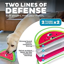 Outward Hound Tough Skinz Durable Squeaky Stuffing-Free with Two Layers Dog Toy, Watermelon, Medium slide 2 of 7