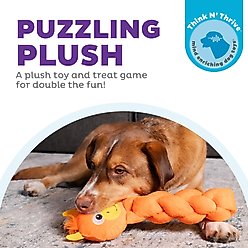 Nina Ottosson by Outward Hound Twistiez Interactive Dragon Plush Dog Toy, Orange slide 2 of 8