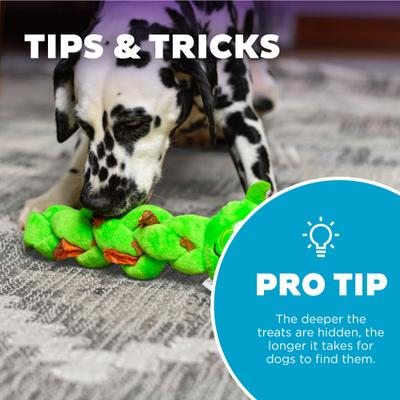 Show full view: Nina Ottosson by Outward Hound Twistiez Interactive Troll Plush Puzzle Dog Toy, Green slide 6 of 10