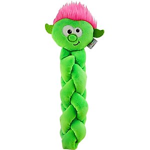 Nina Ottosson by Outward Hound Twistiez Interactive Troll Plush Puzzle Dog Toy, Green