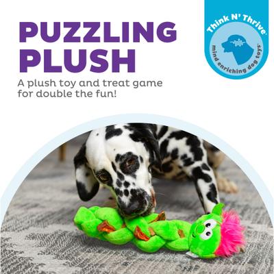 Show full view: Nina Ottosson by Outward Hound Twistiez Interactive Troll Plush Puzzle Dog Toy, Green slide 3 of 10