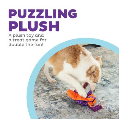 Show full view: Nina Ottosson by Outward Hound Giraffe Silly Legz Interactive Plush Puzzle Dog Toy, Purple slide 2 of 9