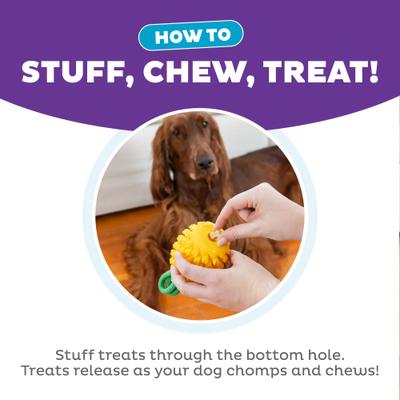 Show full view: Outward Hound Dental Pineapple 2-in-1 Interactive Dog Chew & Treat Dispensing Toy, Medium, Yellow slide 4 of 10