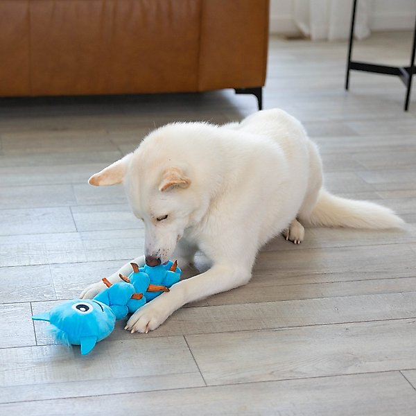Show full view: Nina Ottosson by Outward Hound Twistiez Interactive Monster Plush Treat Puzzle Dog Toy, Blue slide 7 of 10
