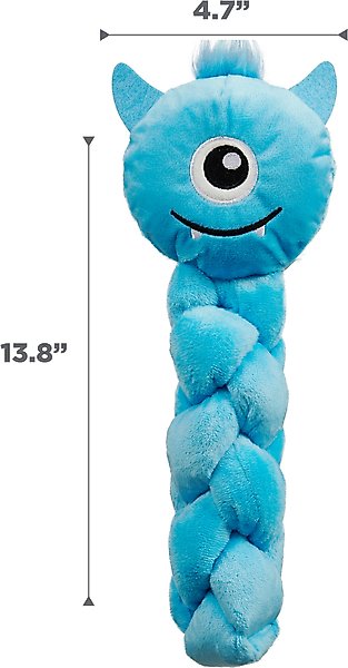 Show full view: Nina Ottosson by Outward Hound Twistiez Interactive Monster Plush Treat Puzzle Dog Toy, Blue slide 8 of 10