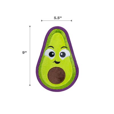 Show full view: Outward Hound Tough Skinz Durable Squeaky Stuffing-Free with Two Layers Dog Toy, Avocado, Medium slide 8 of 10