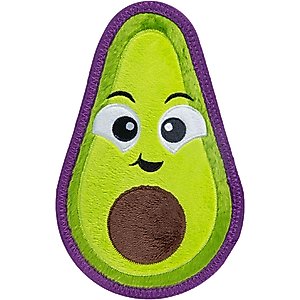 Outward Hound Tough Skinz Durable Squeaky Stuffing-Free with Two Layers Dog Toy, Avocado, Medium