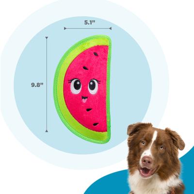 Show full view: Outward Hound Tough Skinz Durable Squeaky Stuffing-Free with Two Layers Dog Toy, Watermelon, Medium slide 5 of 9