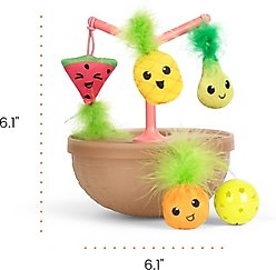 Catstages Hunt N' Wobble Fruit Bowl Wobbling with Toy Tree Cat Toy Variety Pack with Catnip, Color Varies, 5 count slide 2 of 8