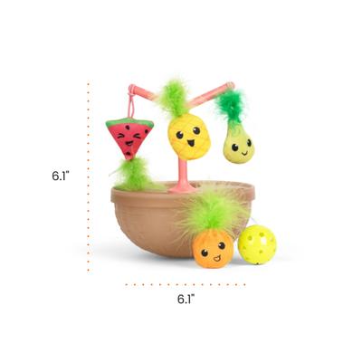 Show full view: Catstages Hunt N' Wobble Fruit Bowl Wobbling with Toy Tree Cat Toy Variety Pack with Catnip, Color Varies, 5 count slide 9 of 11