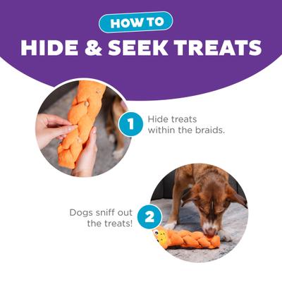 Show full view: Nina Ottosson by Outward Hound Twistiez Interactive Dragon Plush Dog Toy, Orange slide 4 of 10