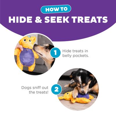 Show full view: Outward Hound Puzzle Palz Interactive Plush Squeaky Dog Toy slide 6 of 11