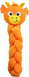 Nina Ottosson by Outward Hound Twistiez Interactive Dragon Plush Dog Toy, Orange