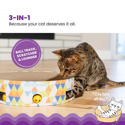 Show full view: Catstages Bowl Track Ball Track Scratch-Boxes & Lougner Cat Toy slide 2 of 9