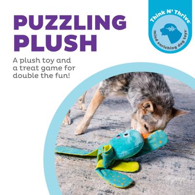 Show full view: Outward Hound Octopus Silly Legz Interactive Plush Puzzle Dog Toy, Blue slide 2 of 9