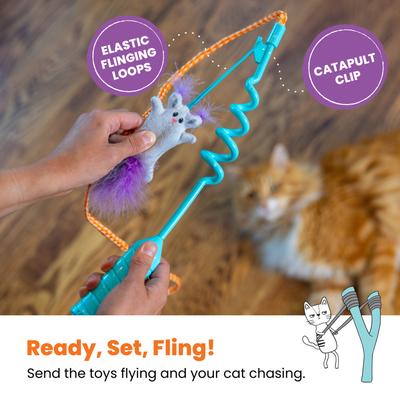 Show full view: Catstages Cat-apult Durable & Interactive Teasers-Wands Cat Toy with Catnip slide 4 of 9