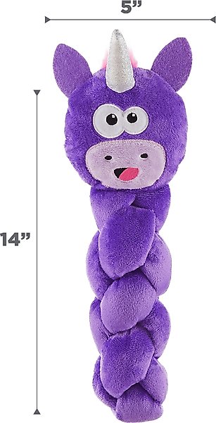 Show full view: Nina Ottosson by Outward Hound Twistiez Interactive Unicorn Plush Puzzle Dog Toy, Purple slide 8 of 10