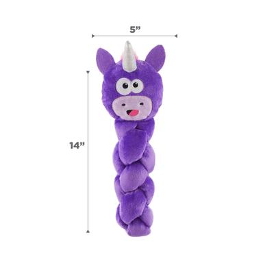 Show full view: Nina Ottosson by Outward Hound Twistiez Interactive Unicorn Plush Puzzle Dog Toy, Purple slide 8 of 10