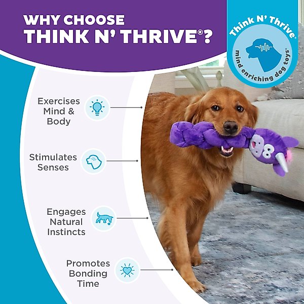 Show full view: Nina Ottosson by Outward Hound Twistiez Interactive Unicorn Plush Puzzle Dog Toy, Purple slide 6 of 10