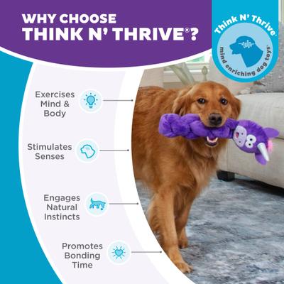 Show full view: Nina Ottosson by Outward Hound Twistiez Interactive Unicorn Plush Puzzle Dog Toy, Purple slide 6 of 10