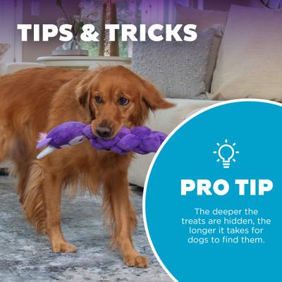 Show full view: Nina Ottosson by Outward Hound Twistiez Interactive Unicorn Plush Puzzle Dog Toy, Purple slide 5 of 10