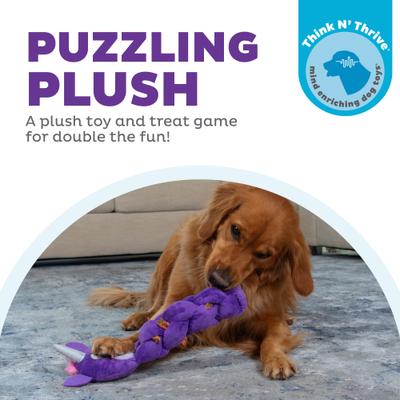 Show full view: Nina Ottosson by Outward Hound Twistiez Interactive Unicorn Plush Puzzle Dog Toy, Purple slide 2 of 10