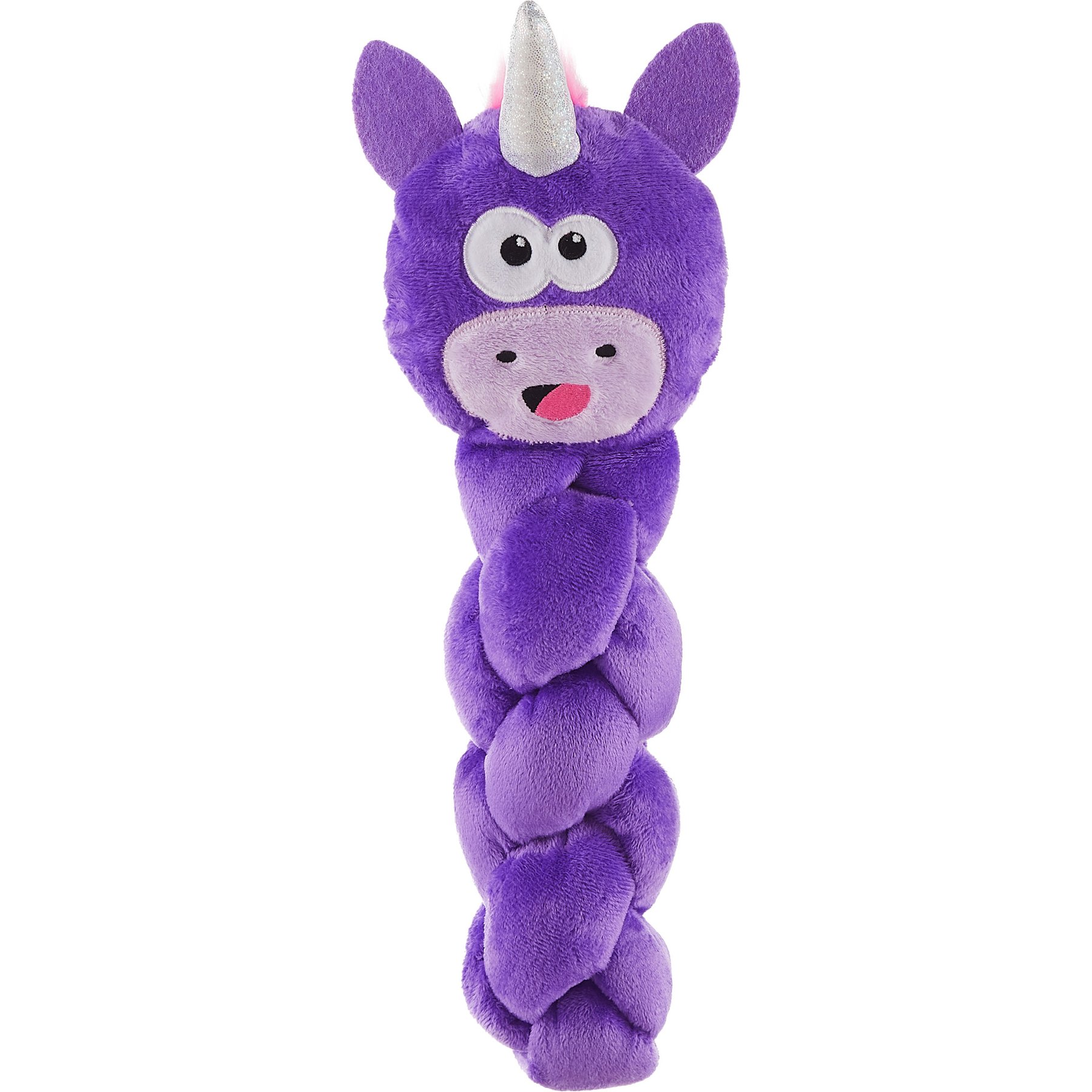 Outward Hound Twistiez Interactive Unicorn Plush Puzzle Dog Toy, Purple