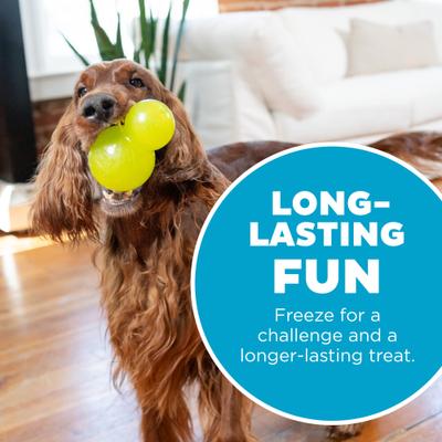 Show full view: Outward Hound Double-Tuff Treat Dispensing Ball Dog Toy, Green, Large slide 5 of 10