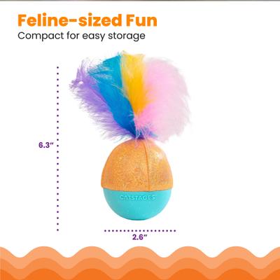 Show full view: Catstages Whack N Wobble Ball Interactive Cat Toy slide 6 of 9