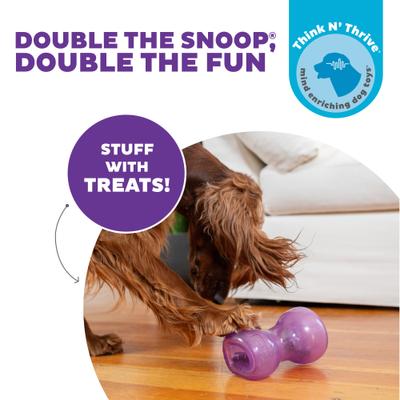 Show full view: Outward Hound Double Snoop Interactive Treat Stuffer Durable Dog Toy slide 3 of 11