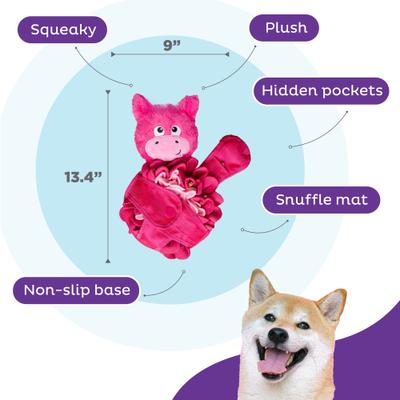 Show full view: Nina Ottosson by Outward Hound Snuffle Palz Interactive Plush Puzzle & Snuffle Mat Dog Toy, Bear slide 4 of 9