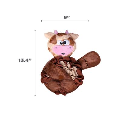 Show full view: Nina Ottosson by Outward Hound Snuffle Palz Interactive Plush Puzzle & Snuffle Mat Dog Toy, Cow slide 7 of 9