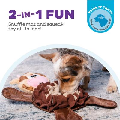 Show full view: Nina Ottosson by Outward Hound Snuffle Palz Interactive Plush Puzzle & Snuffle Mat Dog Toy, Cow slide 2 of 9