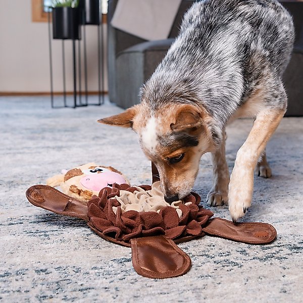 Show full view: Nina Ottosson by Outward Hound Snuffle Palz Interactive Plush Puzzle & Snuffle Mat Dog Toy, Cow slide 5 of 9