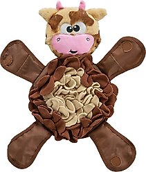 Nina Ottosson by Outward Hound Snuffle Palz Interactive Plush Puzzle & Snuffle Mat Dog Toy, Cow