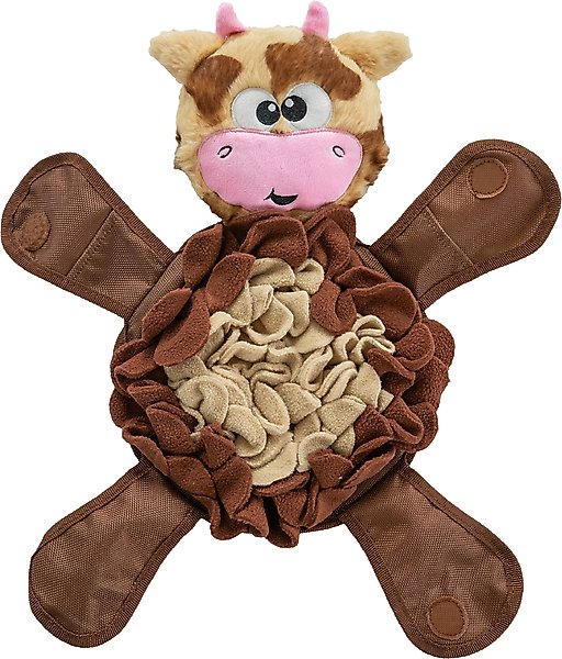 Show full view: Nina Ottosson by Outward Hound Snuffle Palz Interactive Plush Puzzle & Snuffle Mat Dog Toy, Cow slide 1 of 9