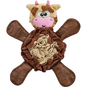 Nina Ottosson by Outward Hound Snuffle Palz Interactive Plush Puzzle & Snuffle Mat Dog Toy, Cow