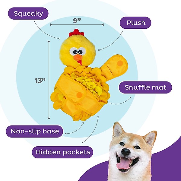 Show full view: Nina Ottosson by Outward Hound Snuffle Palz Interactive Plush Puzzle & Snuffle Mat Dog Toy, Bird slide 3 of 9