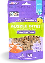 Nina Ottosson by Outward Hound Apple Bacon Puzzle Bitez Training Dog Treats, 7.5-oz bag