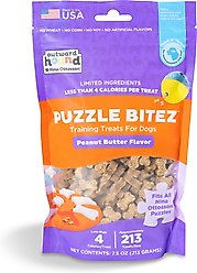 Nina Ottosson by Outward Hound Peanut Butter Puzzle Bitez Training Dog Treats, 7.5-oz bag slide 1 of 6