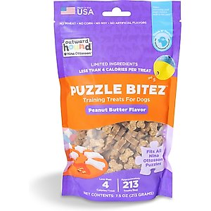 Nina Ottosson by Outward Hound Peanut Butter Puzzle Bitez Training Dog Treats, 7.5-oz bag